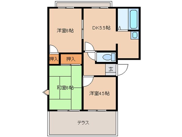 ハイツビバリーヒルズの物件間取画像